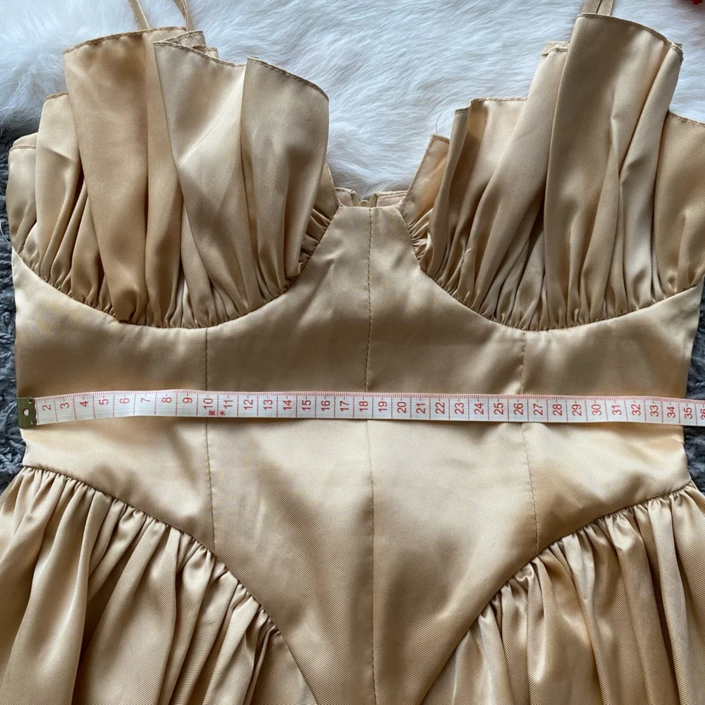 ASOS Cream Ruffled Corset Top - Picture 9 of 9